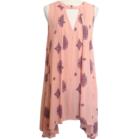 Free People Tree Swing Sleeveless Mini Tunic Dress Boho - Picture 3 of 7